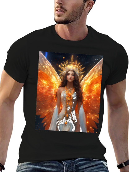 Angel Wings Graphic T-Shirt - Celestial Art Tee
