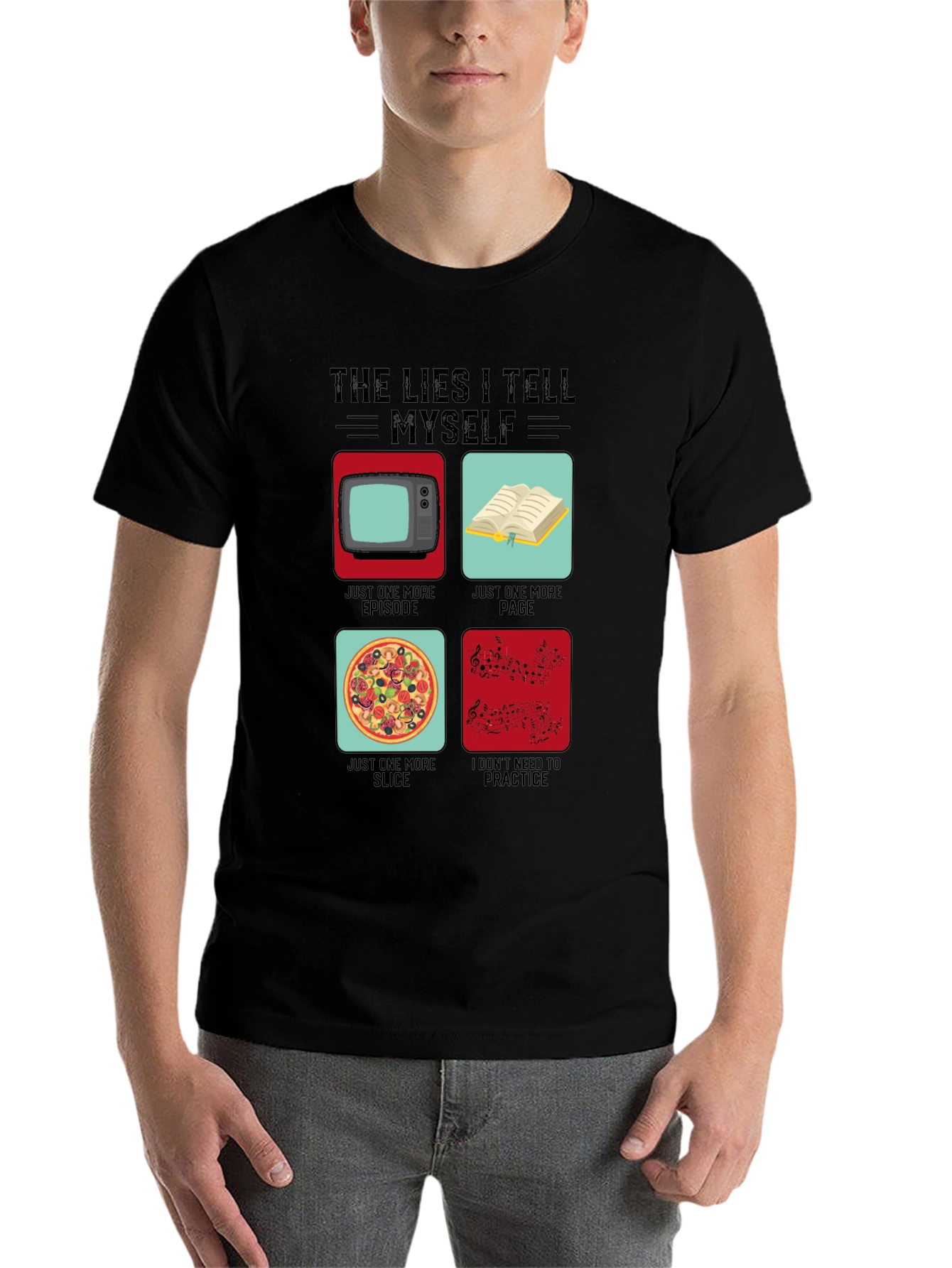Funny The Lies I Tell Myself Graphic T-Shirt