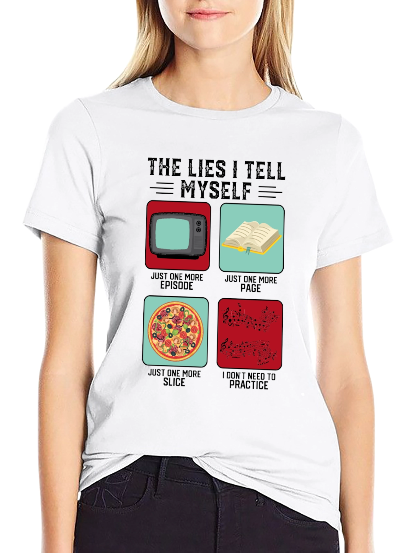 Funny The Lies I Tell Myself Graphic T-Shirt