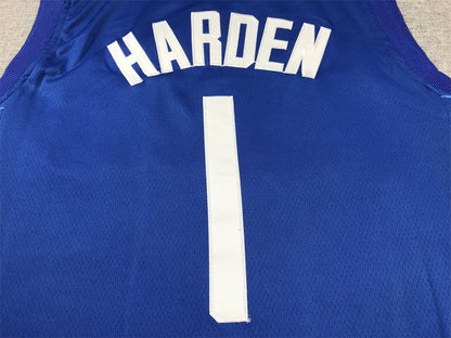 Men's LA Clippers James Harden #1 Royal Swingman Jerseys - Icon Edition