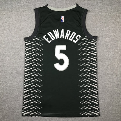 Men's Minnesota Timberwolves Anthony Edwards #5 Gray Swingman Player Jerseys
