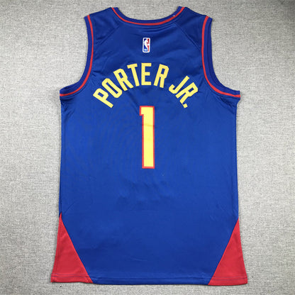 Men's Denver Nuggets Michael Porter Jr. #1 Blue 2022/23 Swingman Jerseys - Statement Edition
