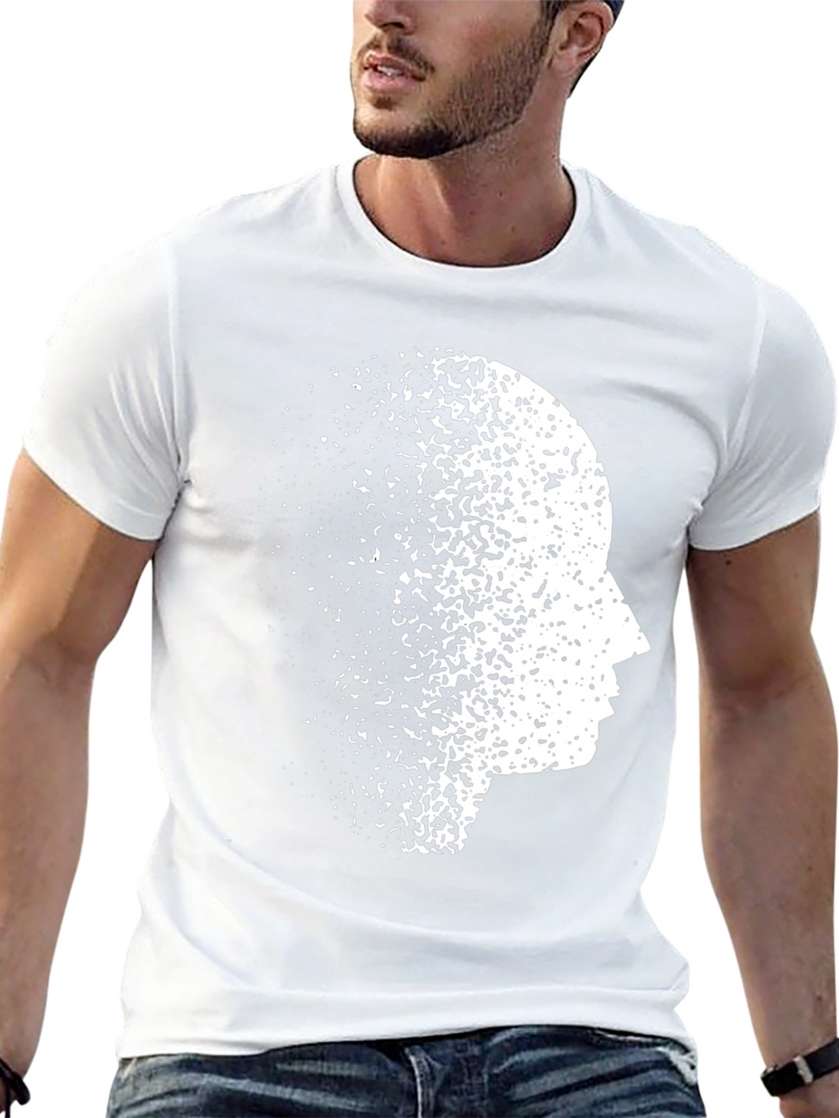 Mind Dissolve Graphic Tee - Black Casual T-Shirt