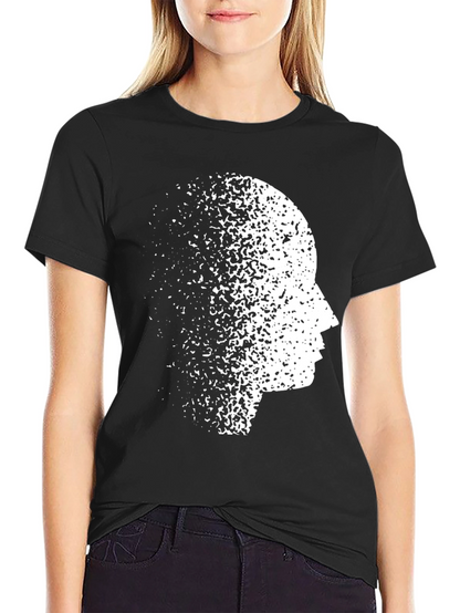 Mind Dissolve Graphic Tee - Black Casual T-Shirt