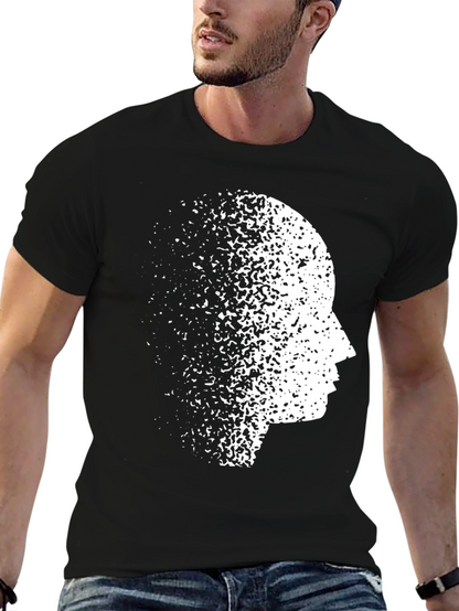 Mind Dissolve Graphic Tee - Black Casual T-Shirt