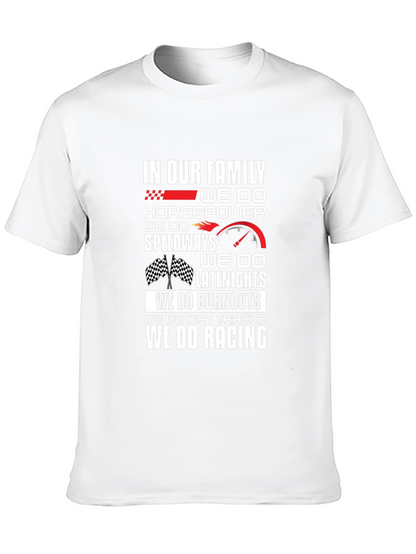 Racing Family T-Shirt: Horsepower Speedway Burnout Racing