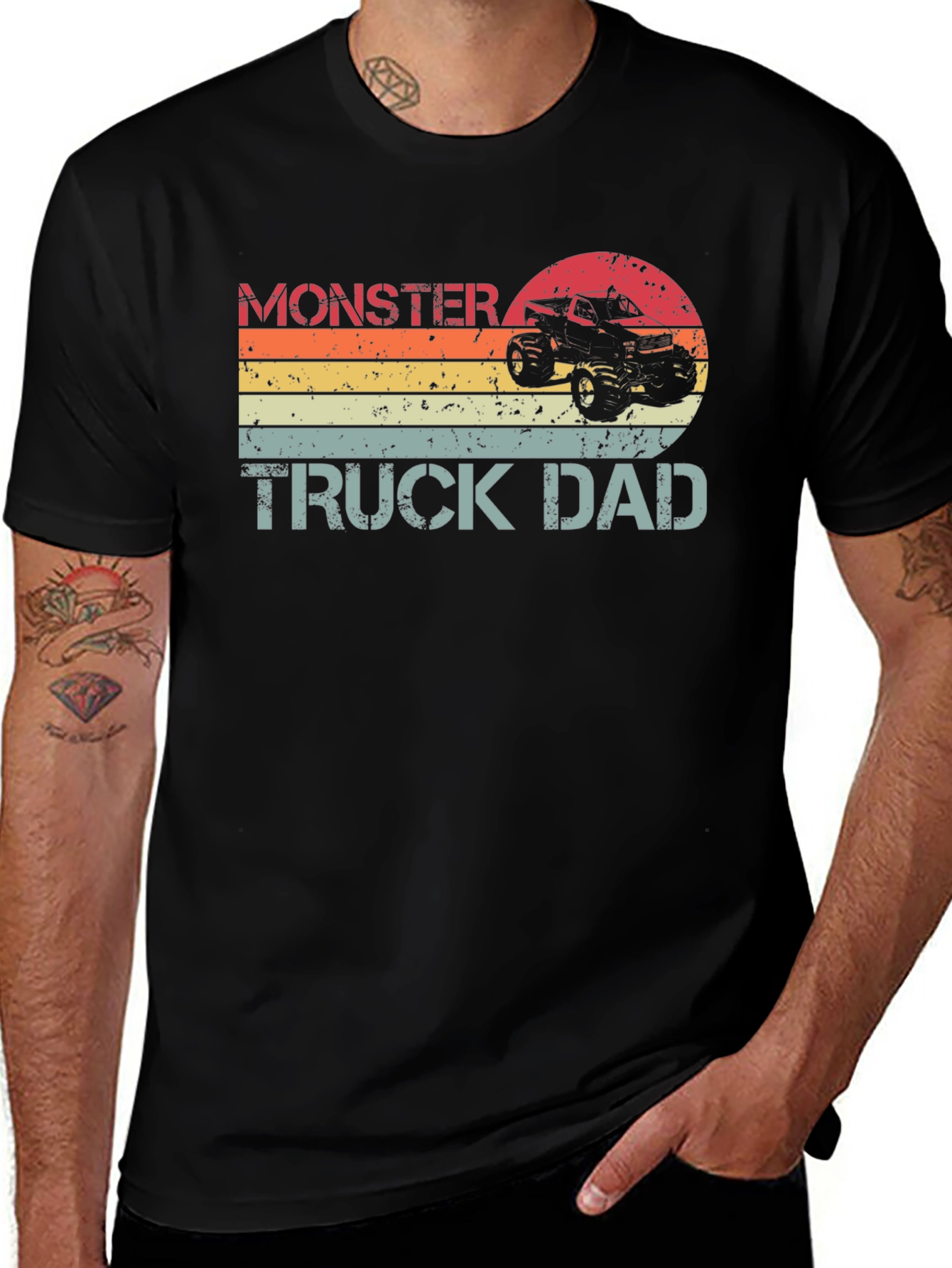 Monster Truck Dad T-Shirt - Black Tee