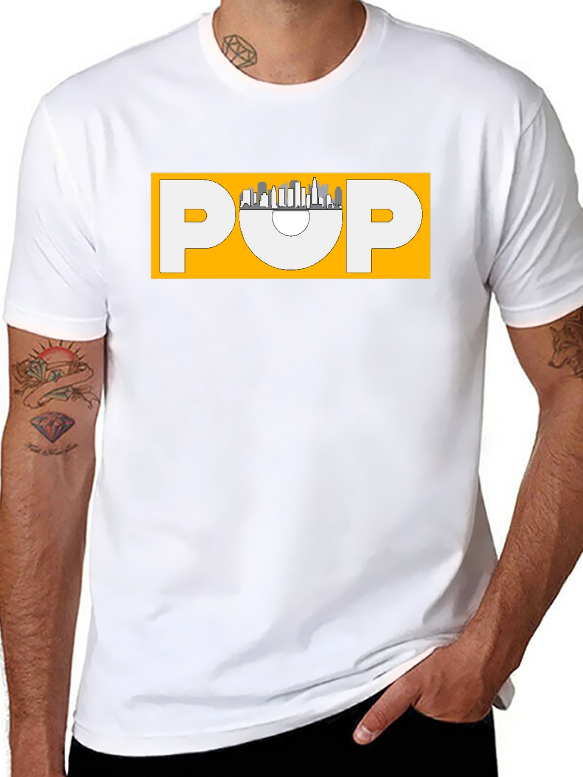 Stylish Black POP Graphic T-Shirt