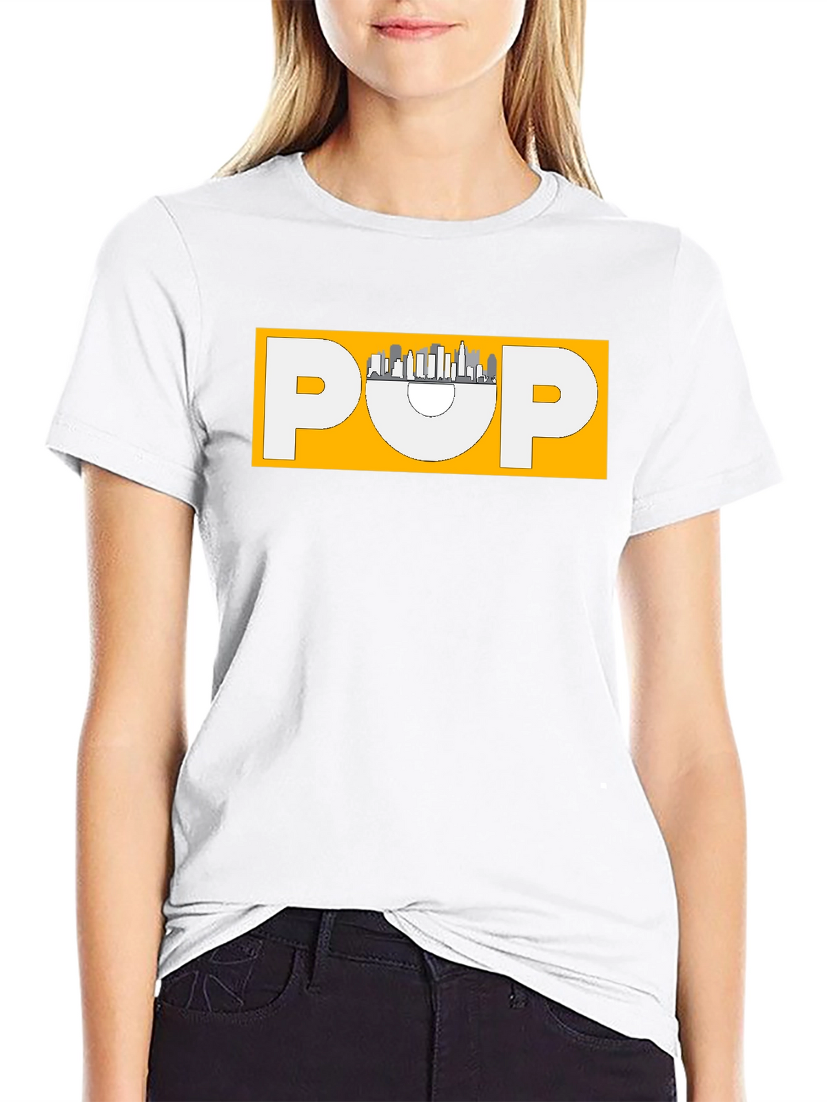 Stylish Black POP Graphic T-Shirt
