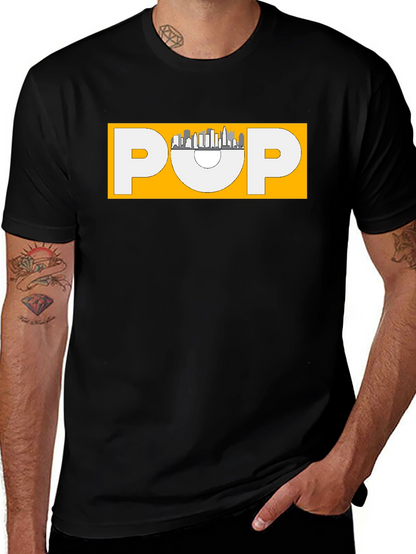 Stylish Black POP Graphic T-Shirt