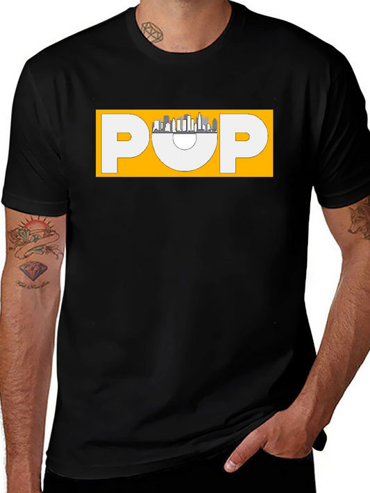 Stylish Black POP Graphic T-Shirt