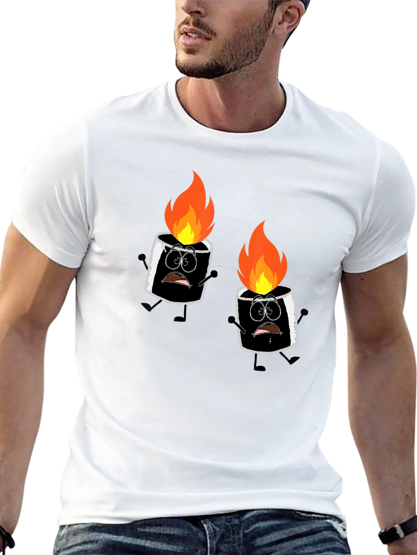 Burnt Marshmallow Graphic Tee - Black