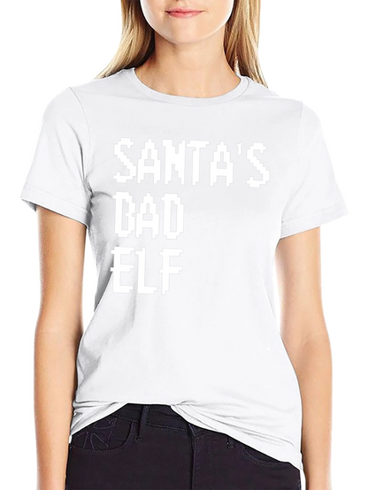 Santas Bad Elf Pixel Tee