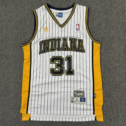 Men's Indiana Pacers Reggie Miller #31 White Hardwood Classics Swingman Jerseys