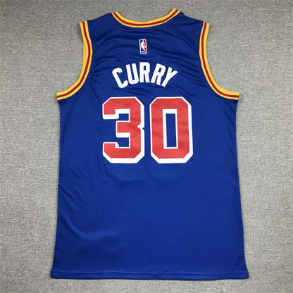 Men's Golden State Warriors Stephen Curry #30 Blue 2022 City Edition Jerseys