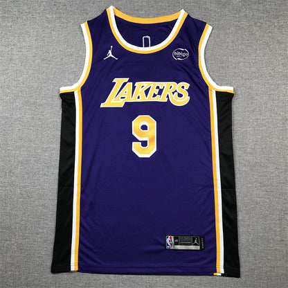 Men's Los Angeles Lakers Bronny James #9 Purple Swingman Player Jerseys - Statement Edition
