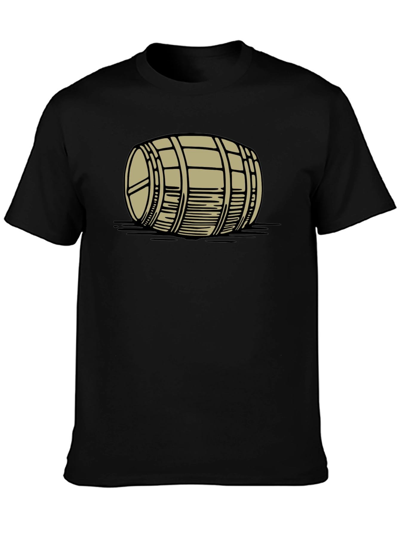Barrel Graphic Tee - Black Cotton Casual Shirt