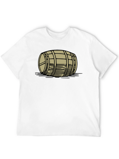 Barrel Graphic Tee - Black Cotton Casual Shirt