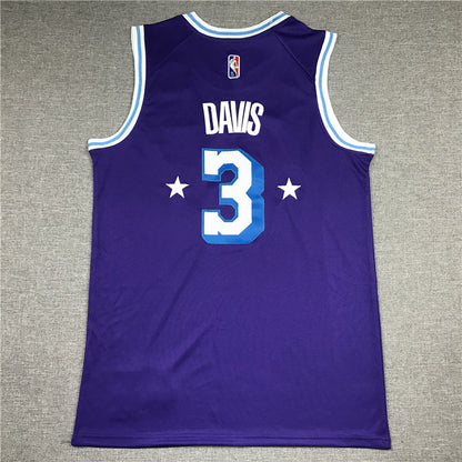 Men's Los Angeles Lakers Anthony Davis #3 Purple Swingman Jerseys - City Edition