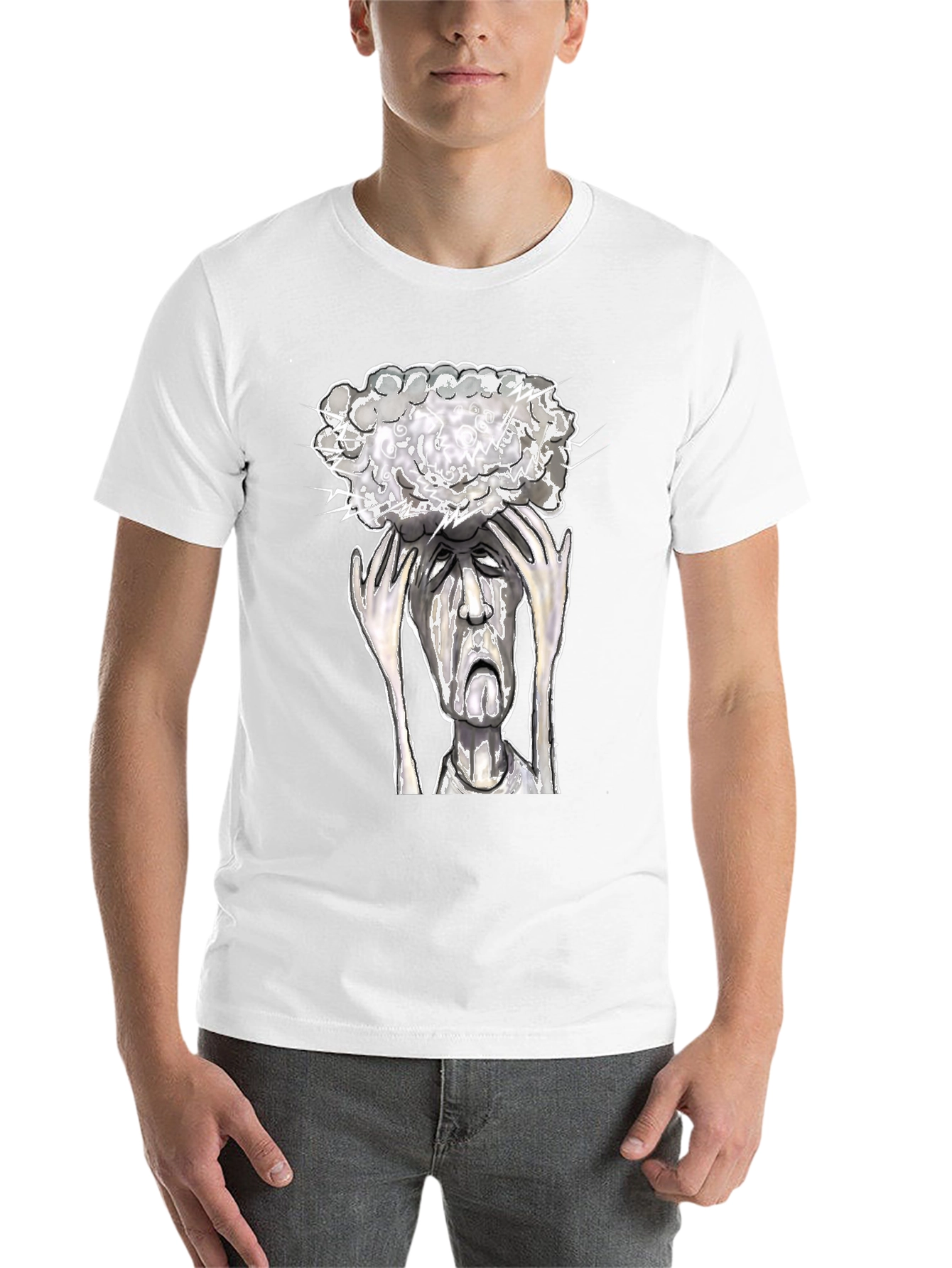 Mind Storm Tee: Overwhelmed Graphic T-Shirt