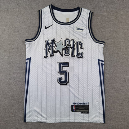 Men's Orlando Magic Paolo Banchero #5 Silver 2024/25 Swingman Player Jerseys - City Edition