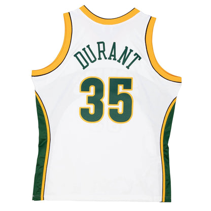 SuperSonics white 2007-08 Mitchell Retro Jersey-Kevin Durant