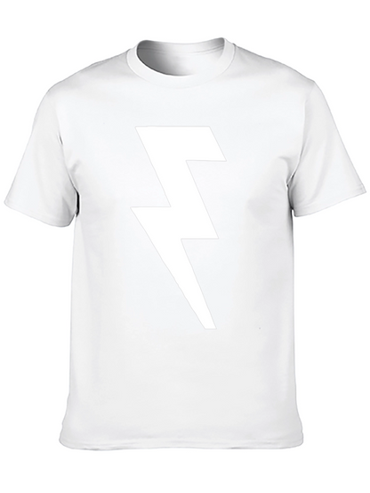 Lightning Bolt Graphic T-Shirt - Bold Black Tee