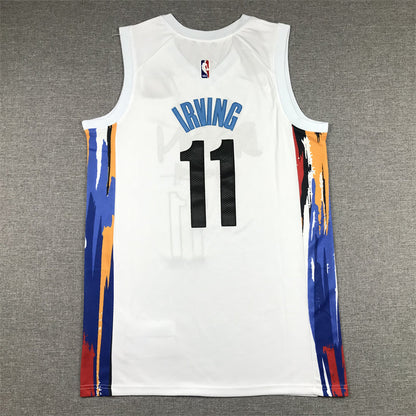 Men's Brooklyn Nets Kyrie Irving #11 White 2022/23 Swingman Jerseys - City Edition