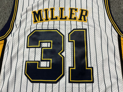 Men's Indiana Pacers Reggie Miller #31 White Hardwood Classics Swingman Jerseys
