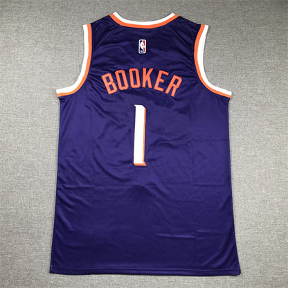 Men's Phoenix Suns Devin Booker #1 Purple 2023/24 Fast Break Replica Jerseys - Icon Edition