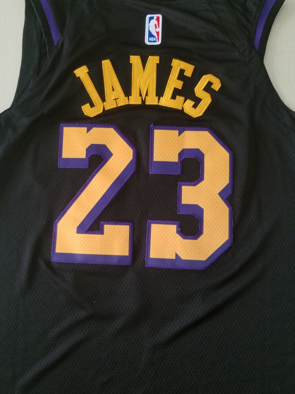 Men's Los Angeles Lakers LeBron James #23 Black Swingman Jerseys