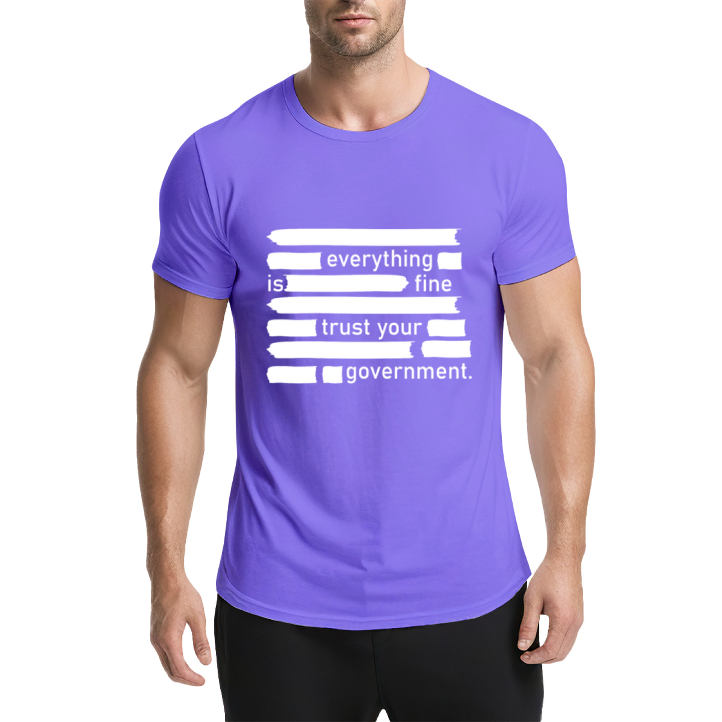 Everything Is Fine Censored Text Satire T-Shirt