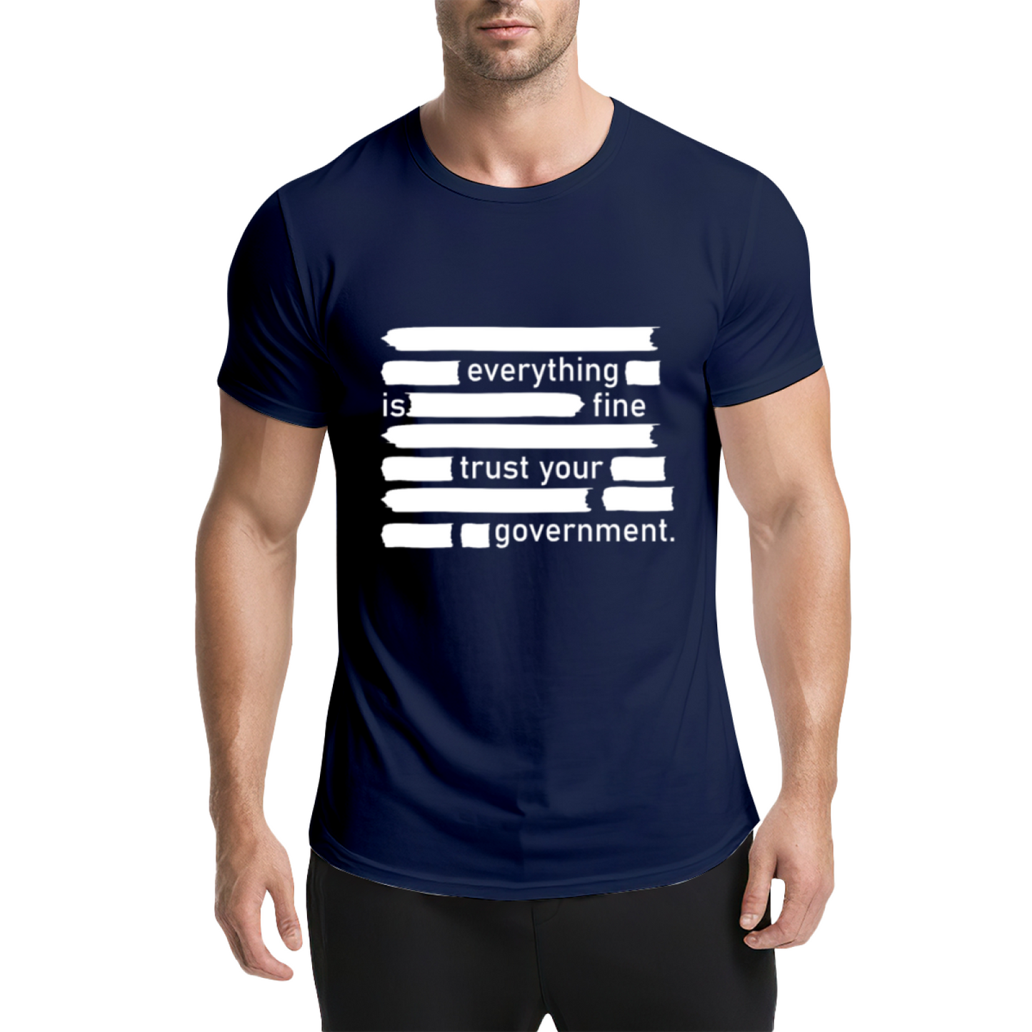 Everything Is Fine Censored Text Satire T-Shirt
