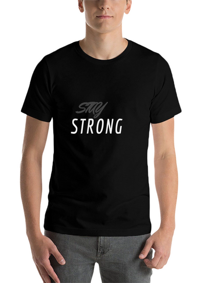 Stay Strong Graphic Tee - Mens Black T-Shirt