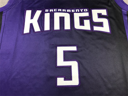Men's Sacramento Kings De'Aaron Fox #5 Purple Swingman Jerseys - Statement Edition