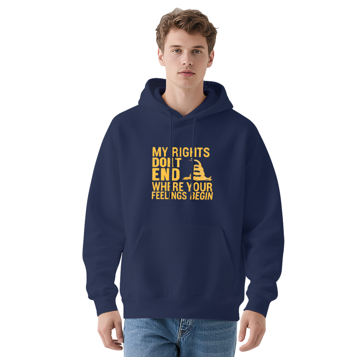 My Rights Don't End Where Your Feelings Begin Statement Hoodie