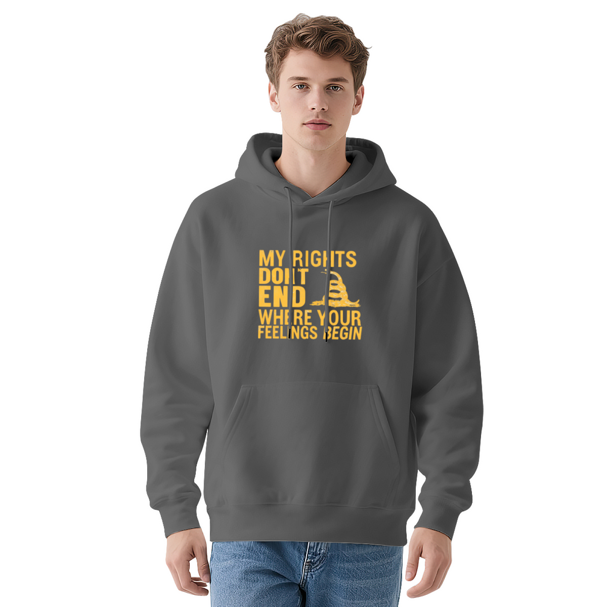 My Rights Don't End Where Your Feelings Begin Statement Hoodie