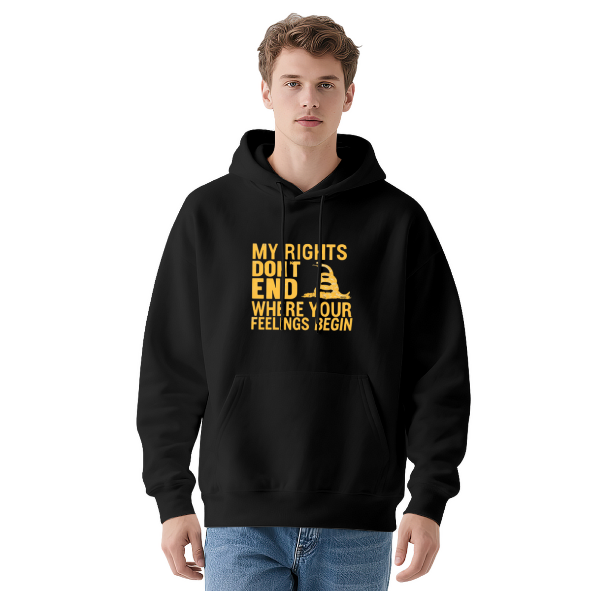 My Rights Don't End Where Your Feelings Begin Statement Hoodie