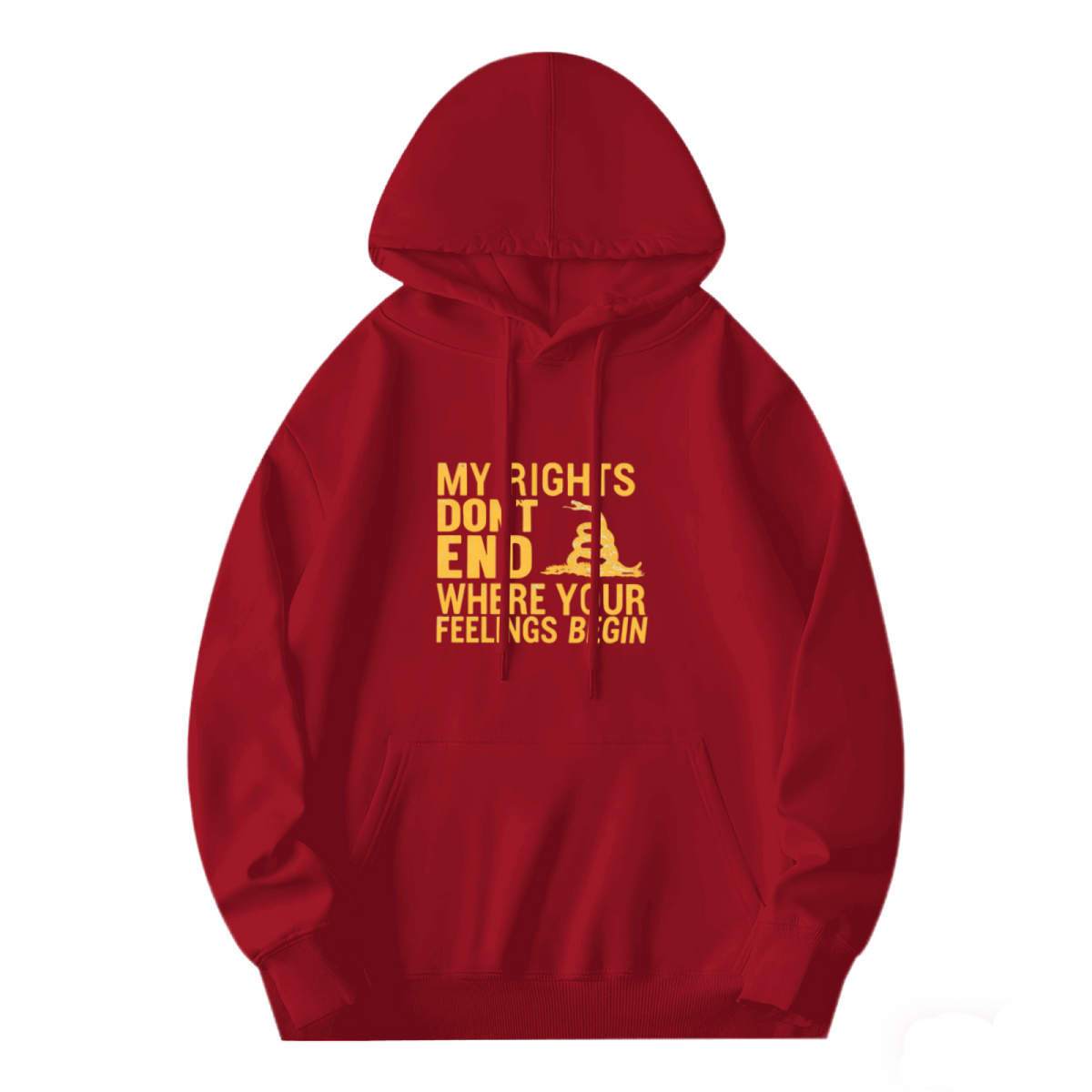 My Rights Don't End Where Your Feelings Begin Statement Hoodie