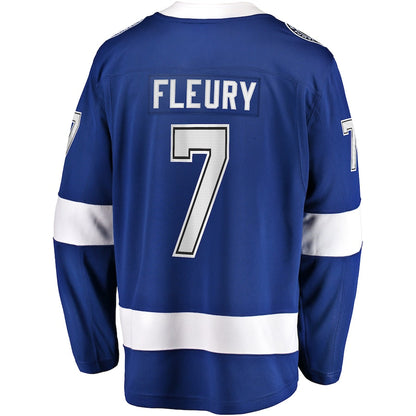 Men's Tampa Bay Lightning Haydn Fleury Fanatics Blue Home Premier Breakaway Player Jersey