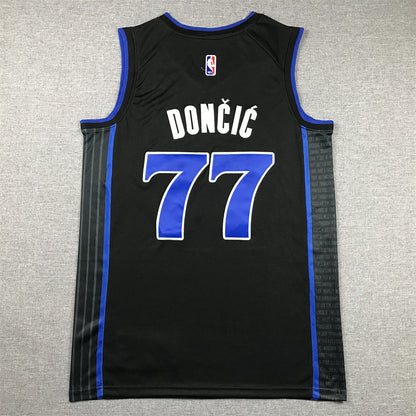 Men's Dallas Mavericks Luka Doncic #77 Black 2023/24 Swingman Jerseys - City Edition