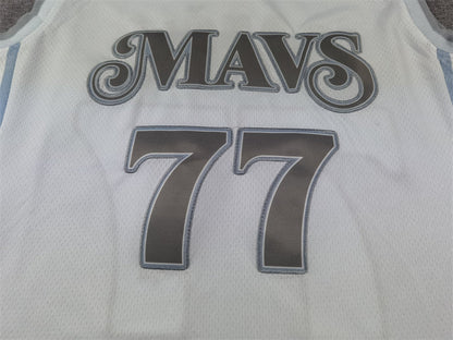 Men's Dallas Mavericks Luka Doncic #77 White 2024/25 Swingman Player Jerseys - City Edition
