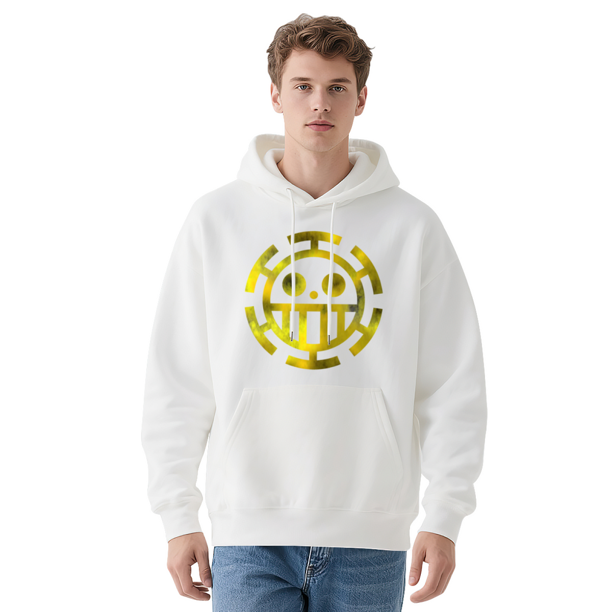 One Piece Heart Pirates Logo Cozy Hoodie, Unisex Anime Streetwear