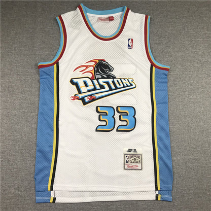 Men's Detroit Pistons Grant Hill 1998-99 White Hardwood Classics Swingman Jerseys