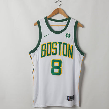 Men's Boston Celtics Kemba Walker #8 White Game Jerseys