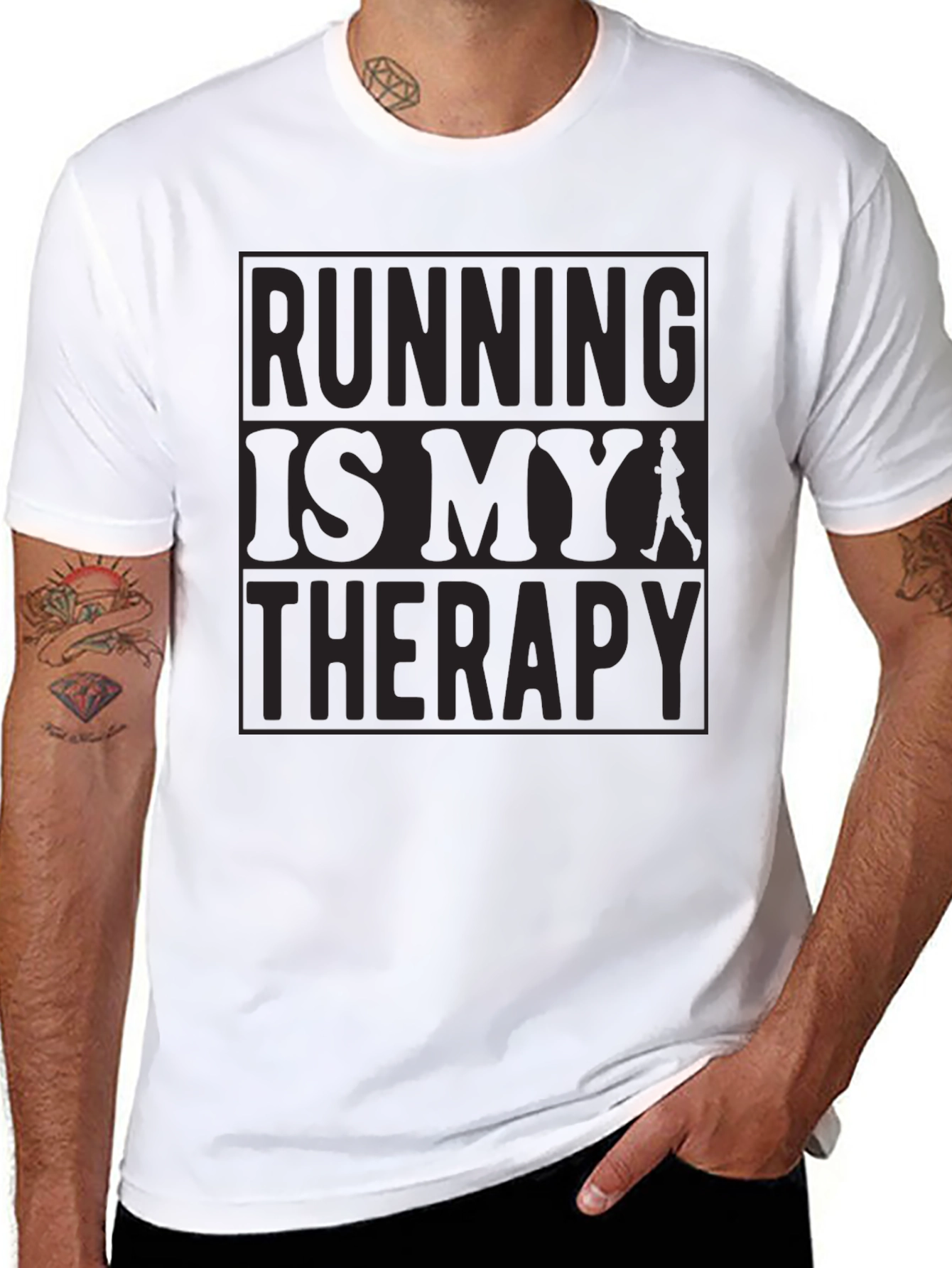 Running is My Therapy Graphic T-Shirt