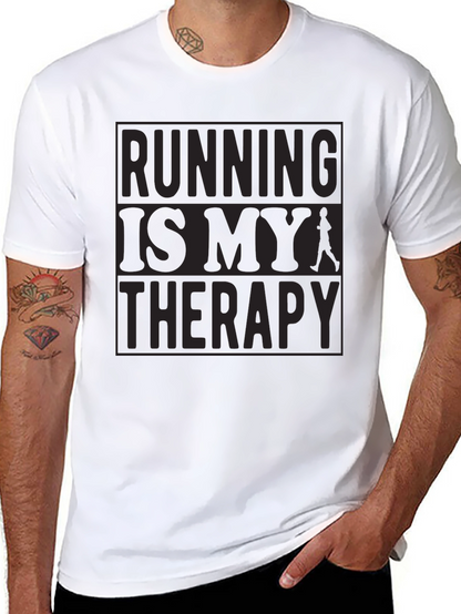 Running is My Therapy Graphic T-Shirt