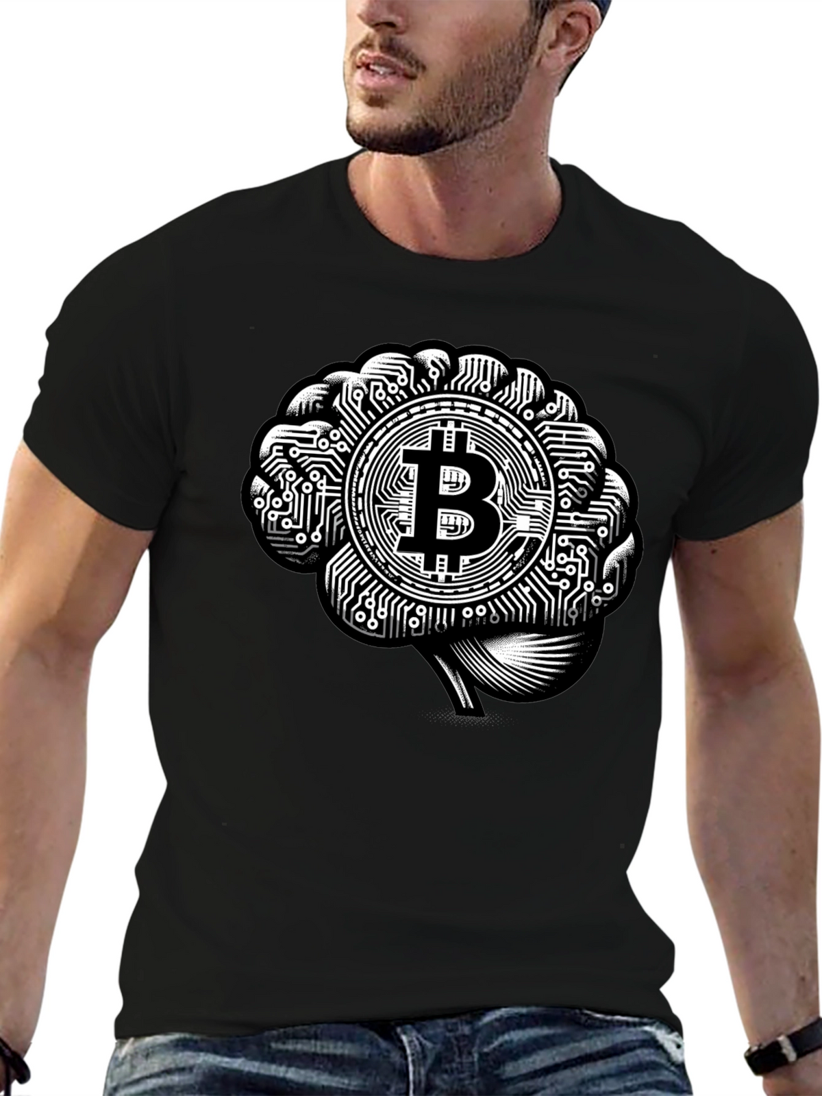 Bitcoin Brain T-Shirt - Crypto Innovation