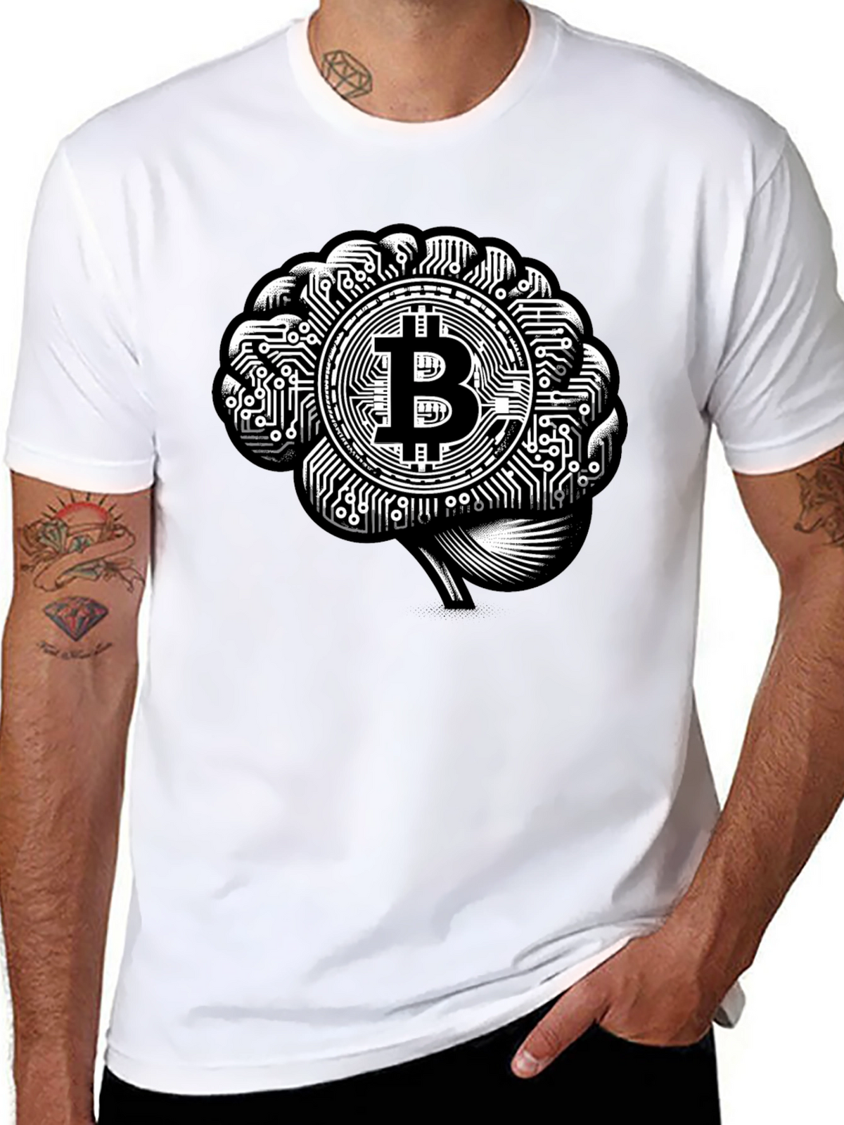 Bitcoin Brain T-Shirt - Crypto Innovation