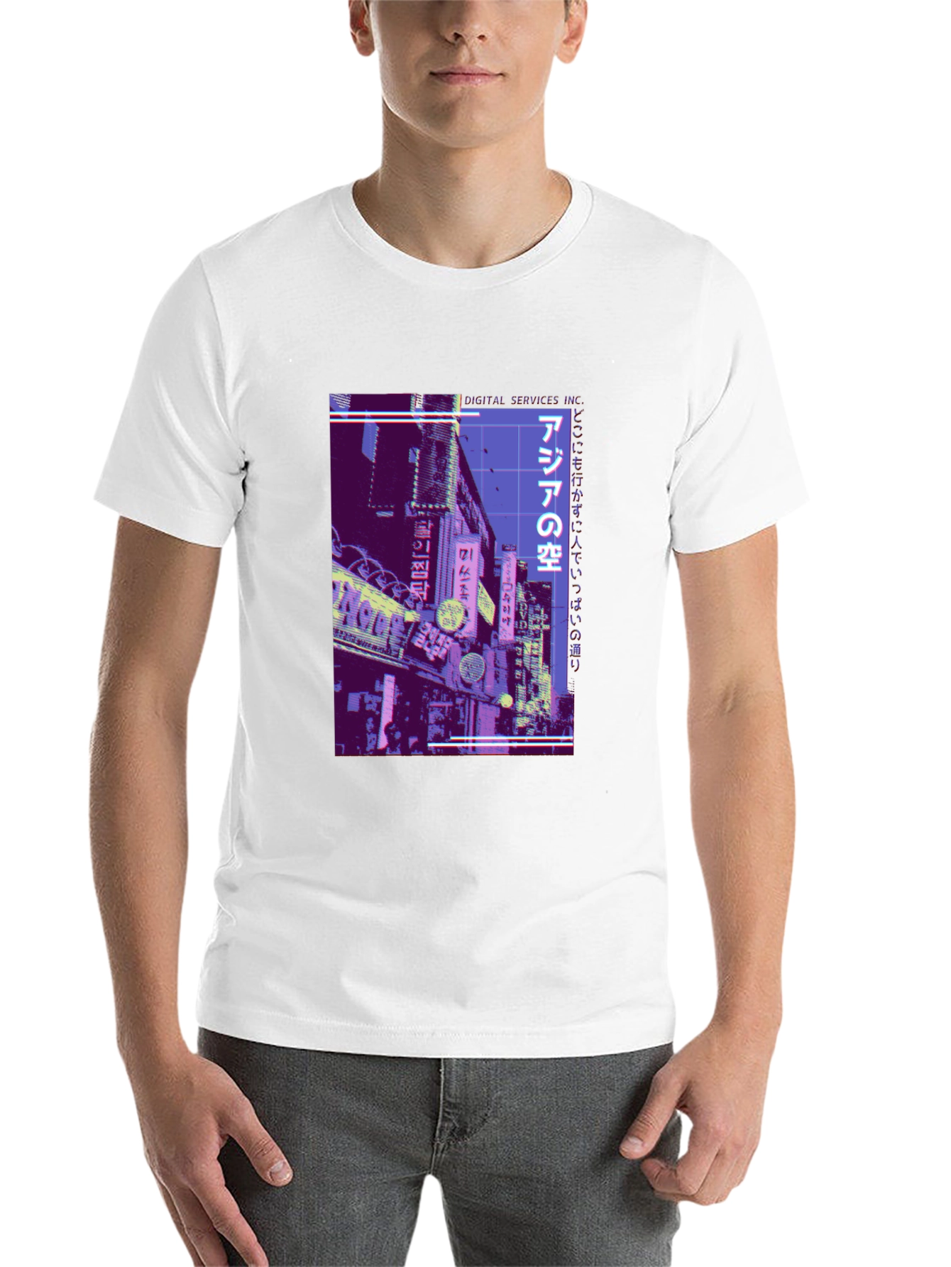 Asia Street Scene T-Shirt - Cyberpunk Style